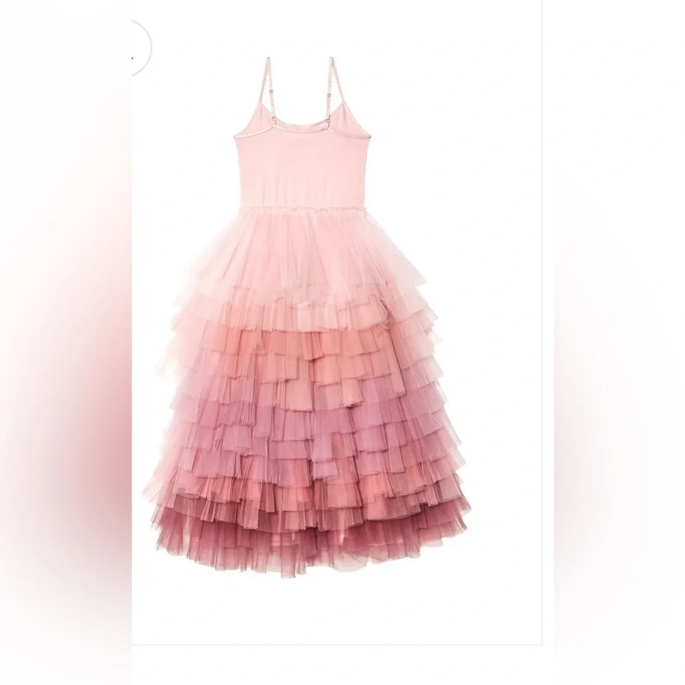 Tutu Du Monde Pink and White avant gardens jewel. Flower tutu Dress 8 to 9 years